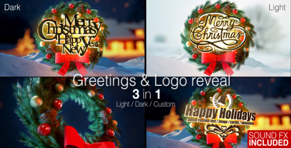 magic christmas greetings after effects download